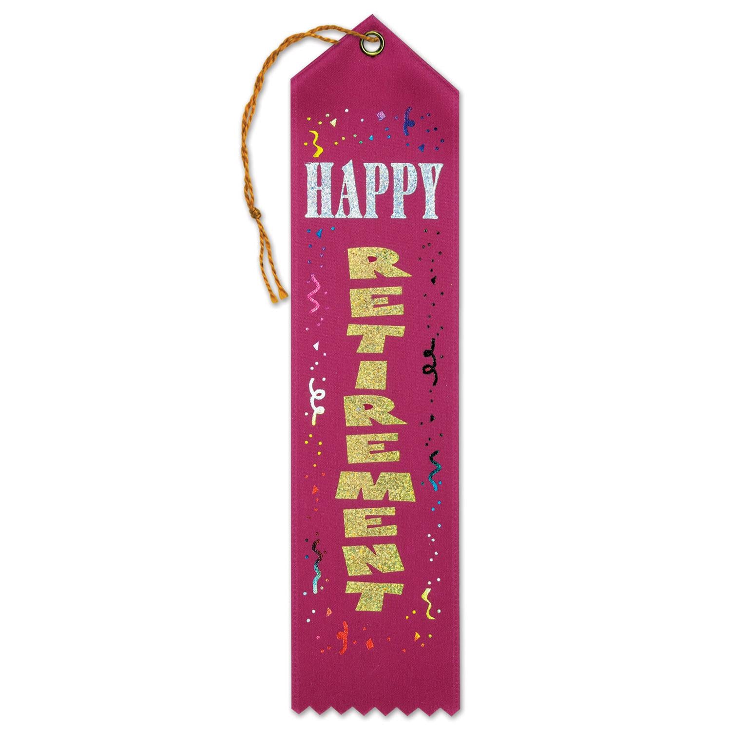 Beistle Happy Retirement Party Award Ribbon