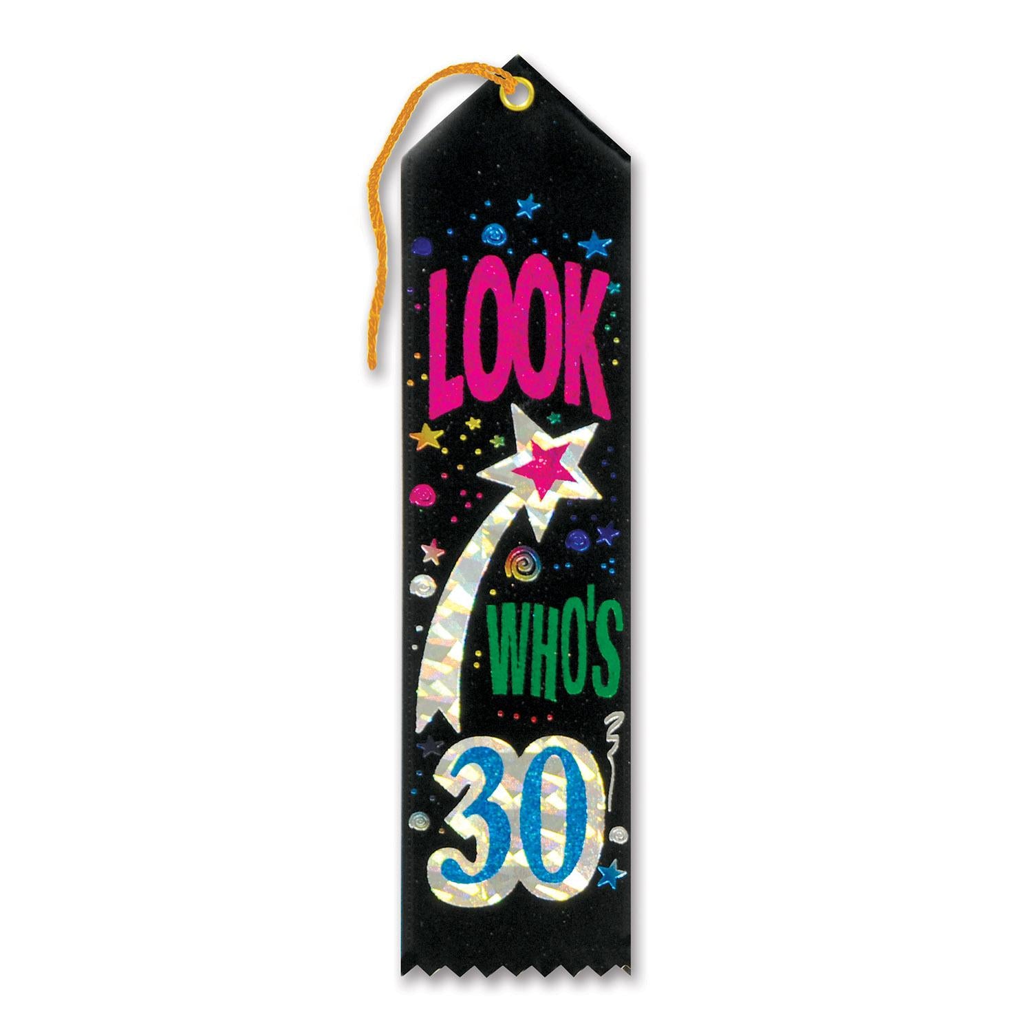 Beistle Look Who's 30 Award Ribbon