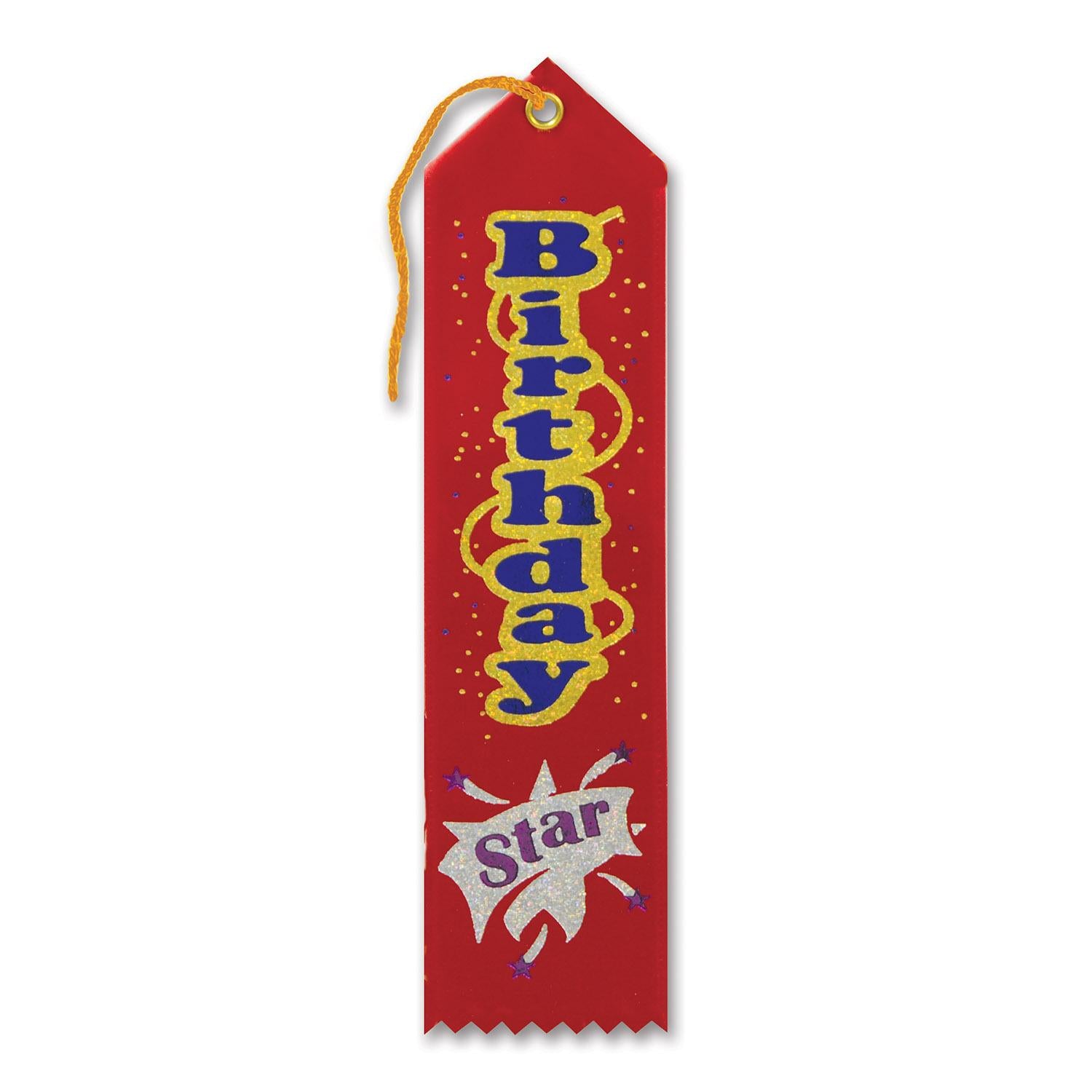 Beistle Birthday Star Award Ribbon