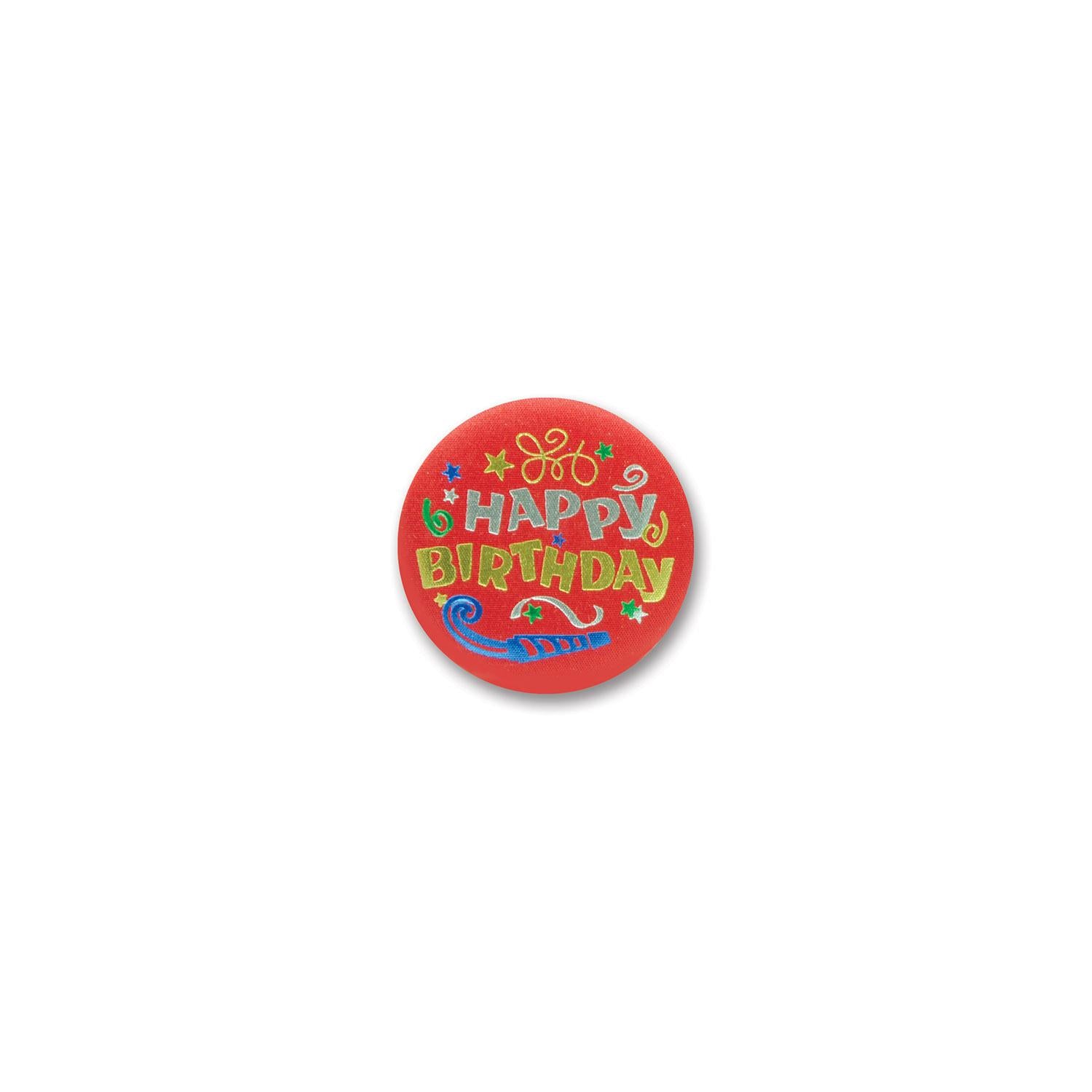 Beistle Happy Birthday Satin Button