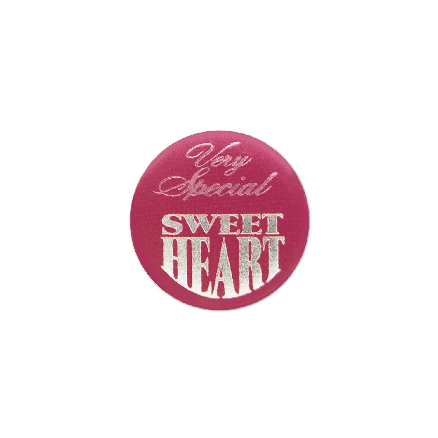 Beistle Very Special Sweetheart Satin Button