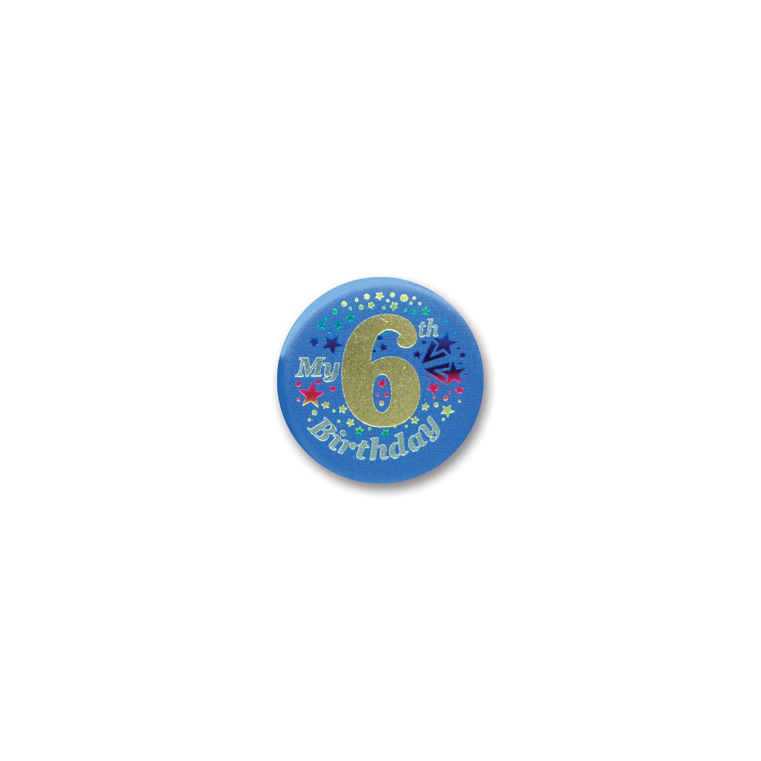 Beistle My 6th Birthday Satin Button