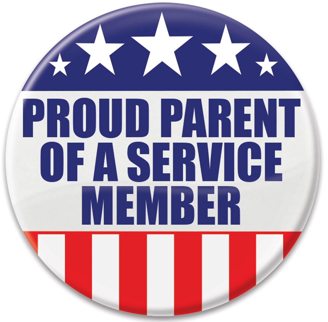 Beistle Proud Parent Of A Service Member Button