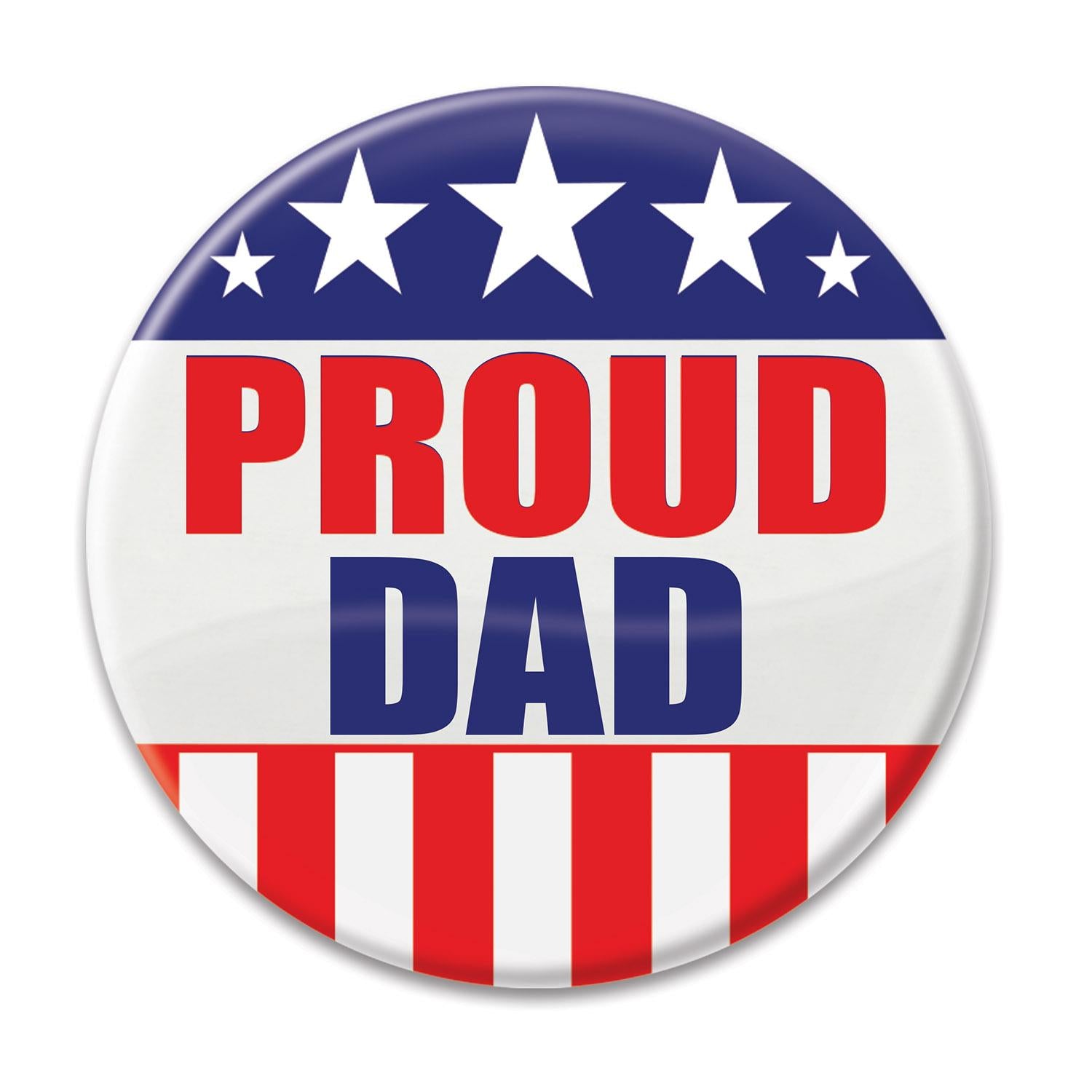 Beistle Proud Dad Button