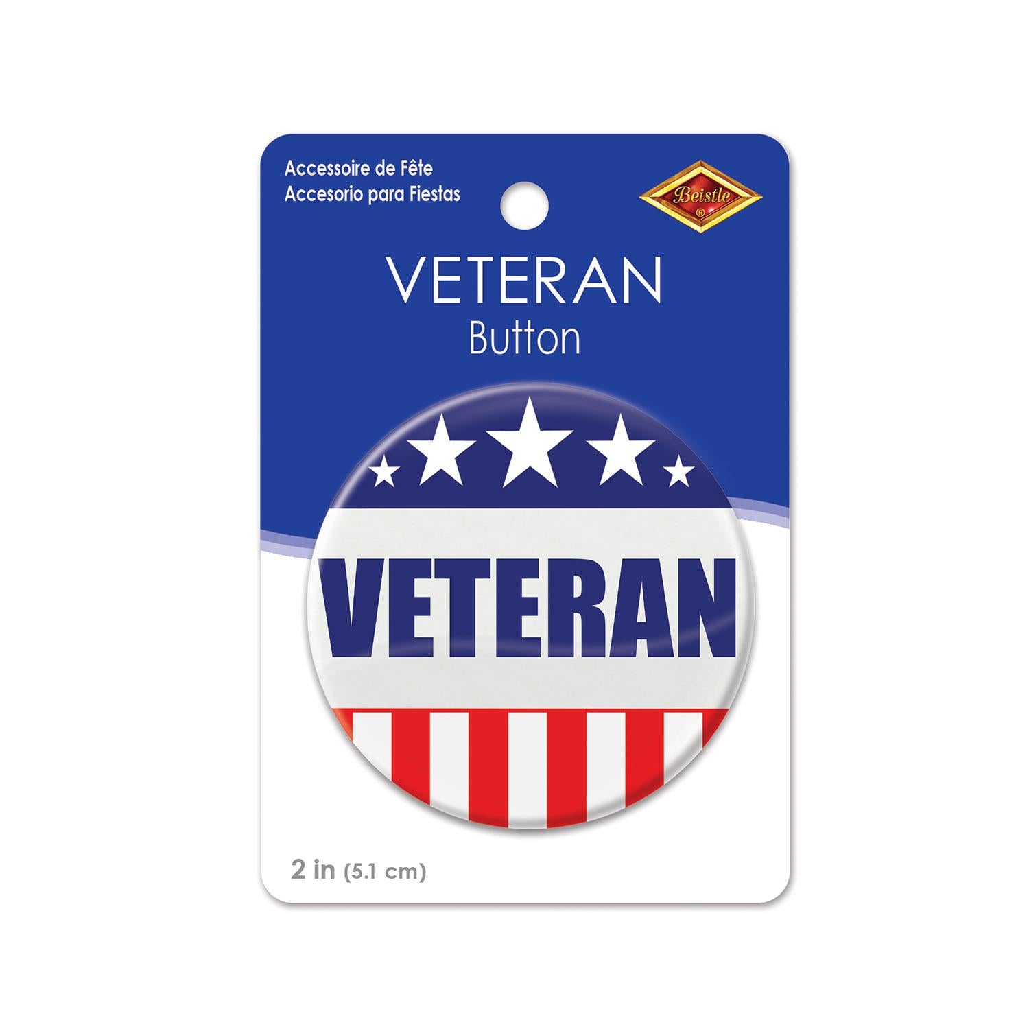 Beistle Veteran Button