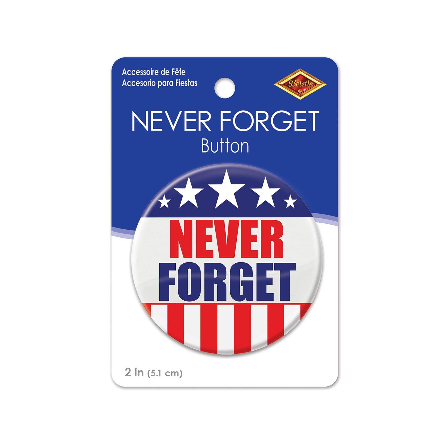 Beistle Never Forget Button