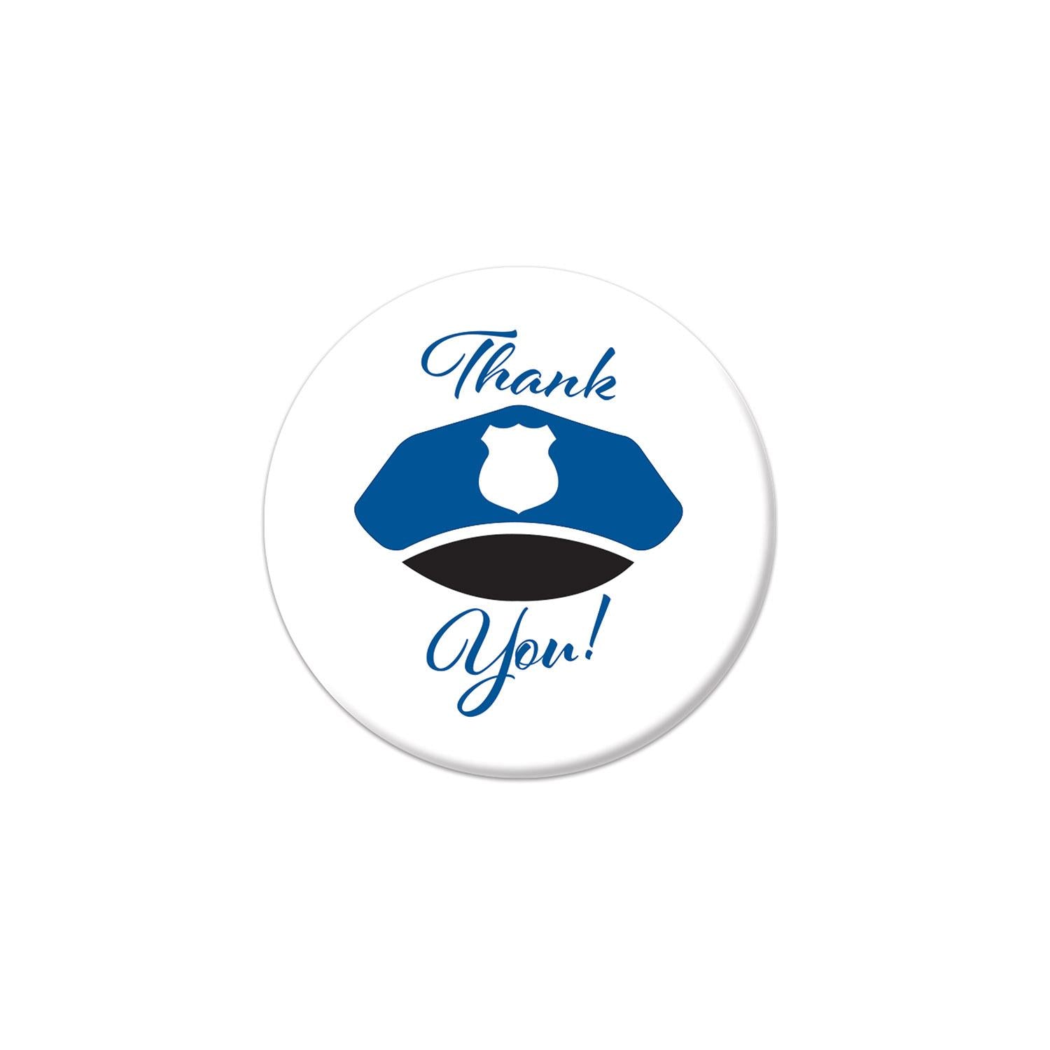 Beistle Thank You! Law Enforcement Button- Hat