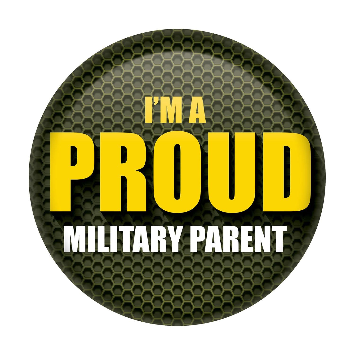 Beistle I'm A Proud Military Parent Button - Army