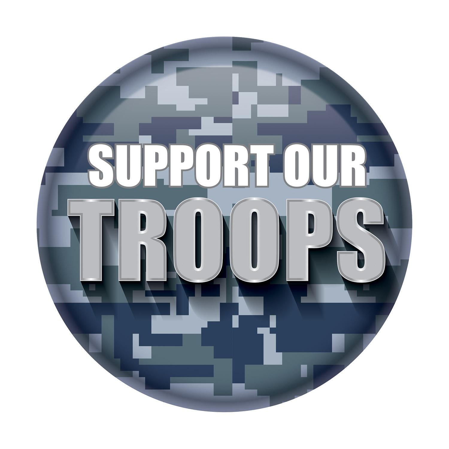 Beistle Support Our Troops Button - Navy