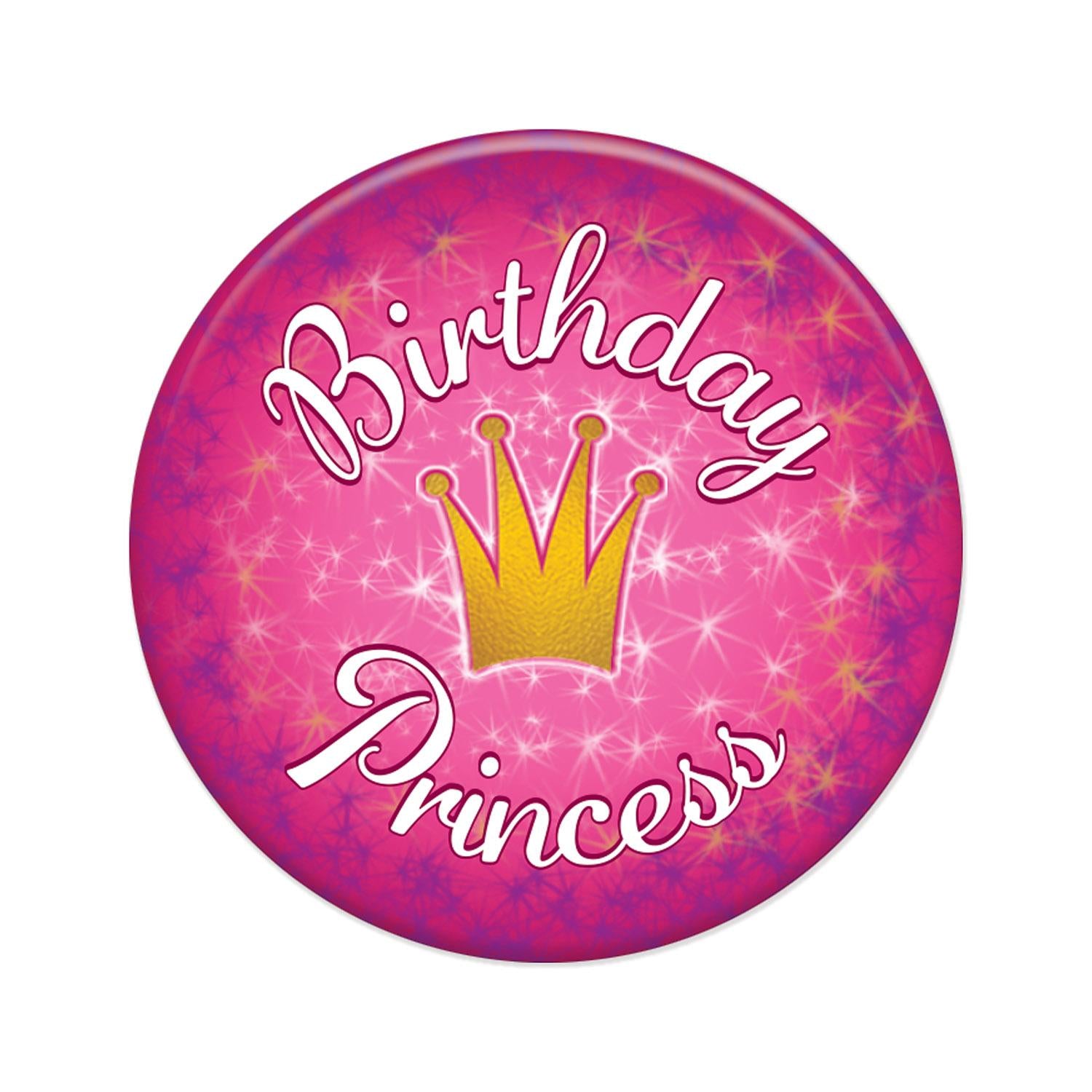 Beistle Birthday Princess Button