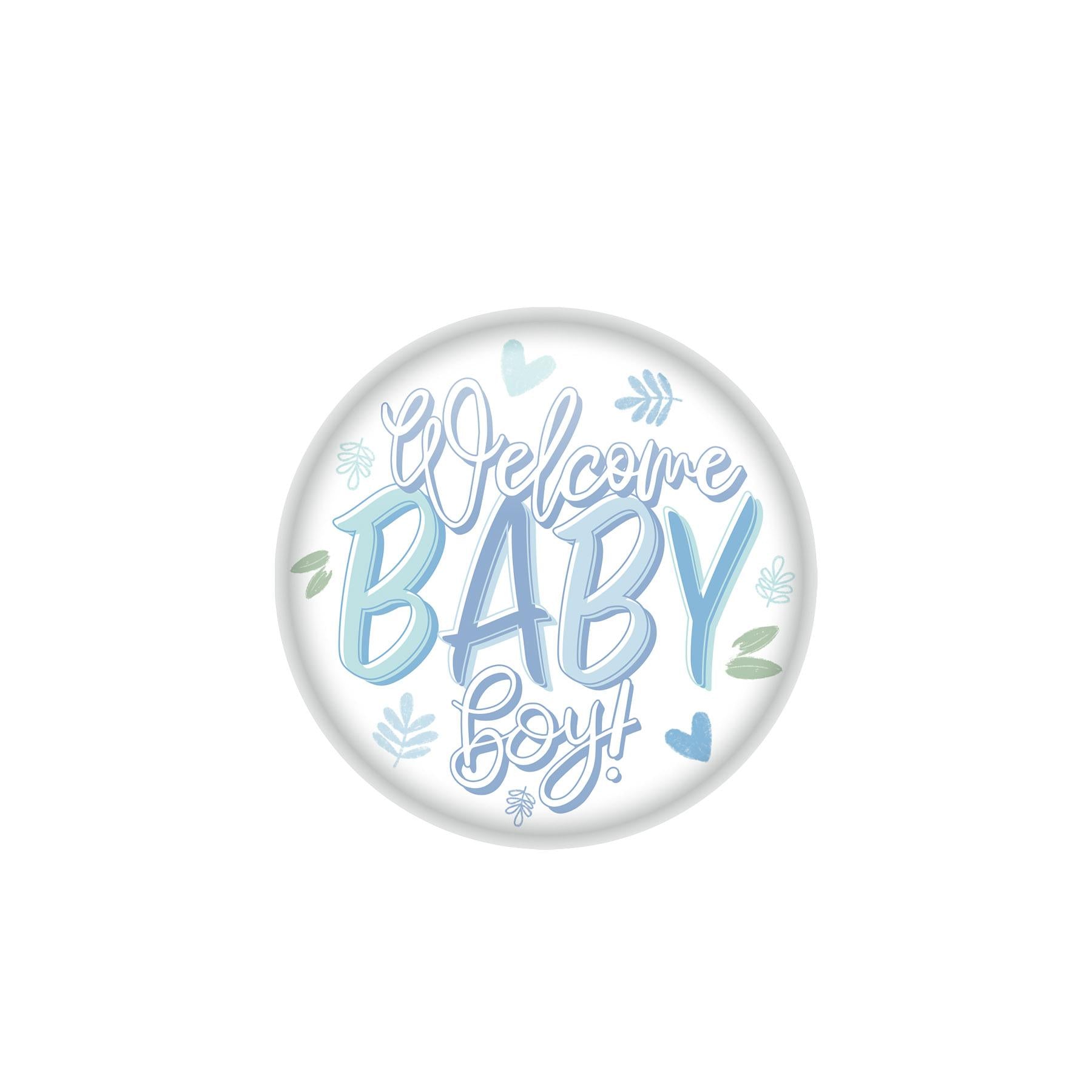 Beistle Welcome Baby Boy! Button (Case of 6)