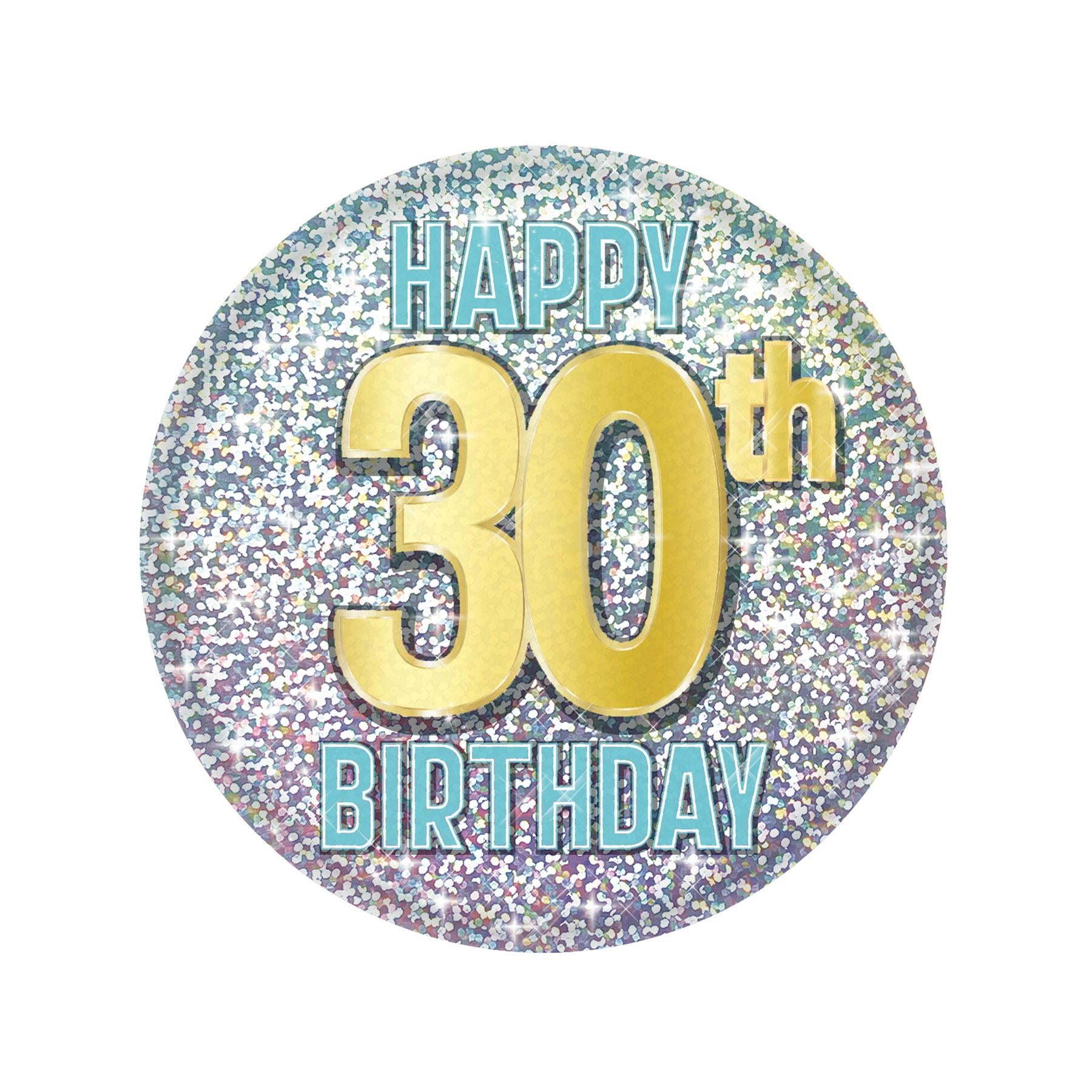 Beistle 30th Birthday Button (Case of 6)