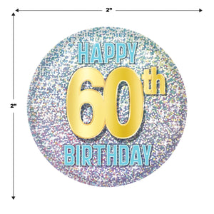 60th Birthday Button (Case of 6)