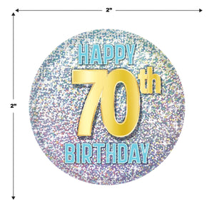 70th Birthday Button (Case of 6)