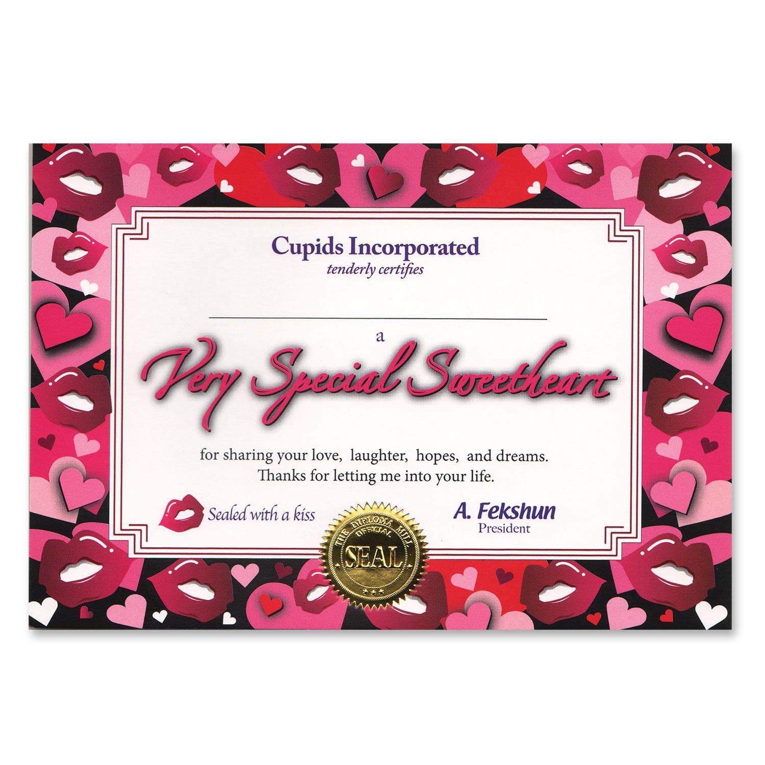 Beistle Valentine's Day Very Special Sweetheart Certificate