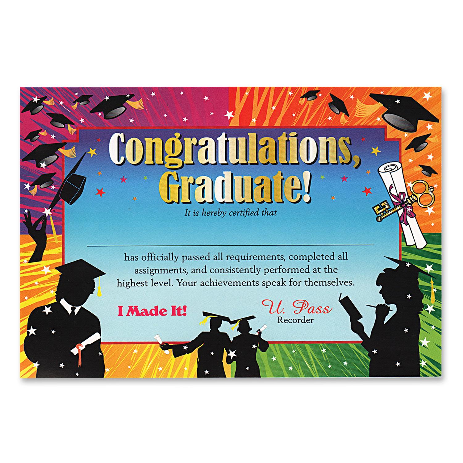 Beistle Congratulations Graduate Certificate