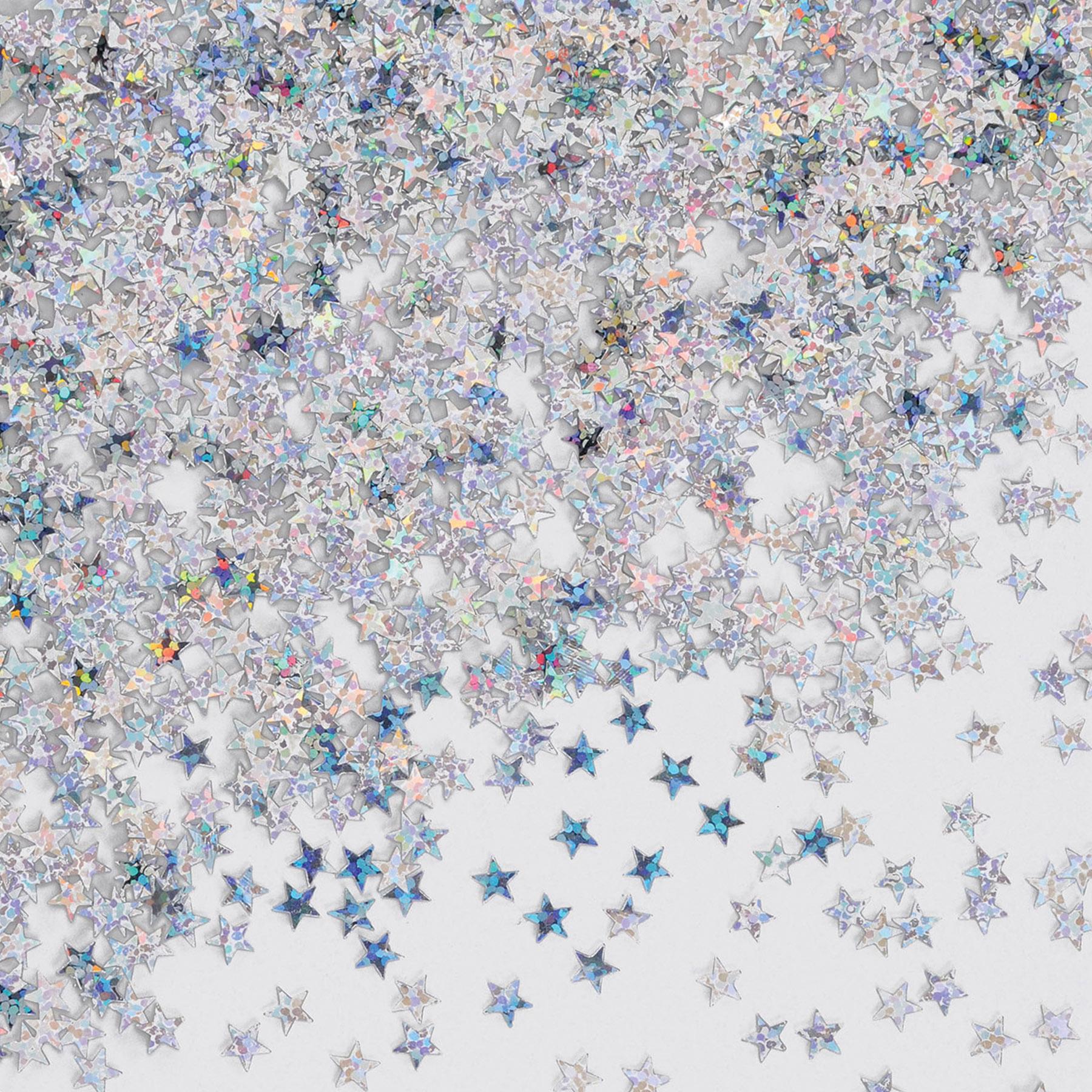 Beistle Silver Holographic Party Stars Confetti (0.5 Oz/Pkg)