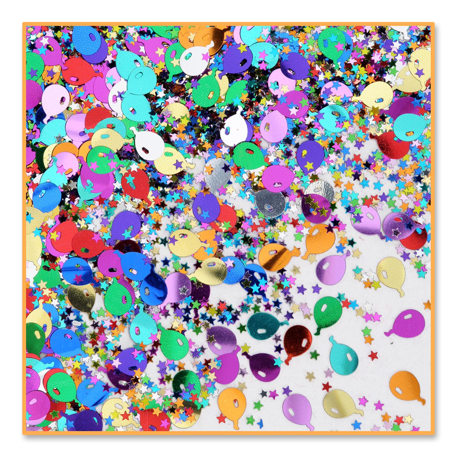 Beistle Balloons & Party Stars Confetti (0.5 Oz/Pkg)