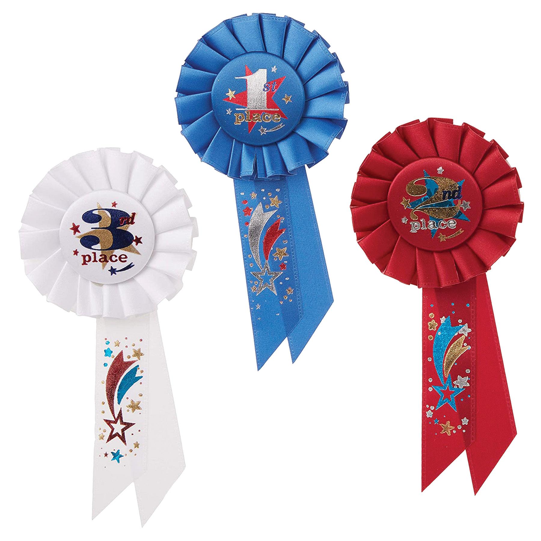 Beistle 1st - 2nd - 3rd - Place Award Pack Rosettes (3/Pkg)