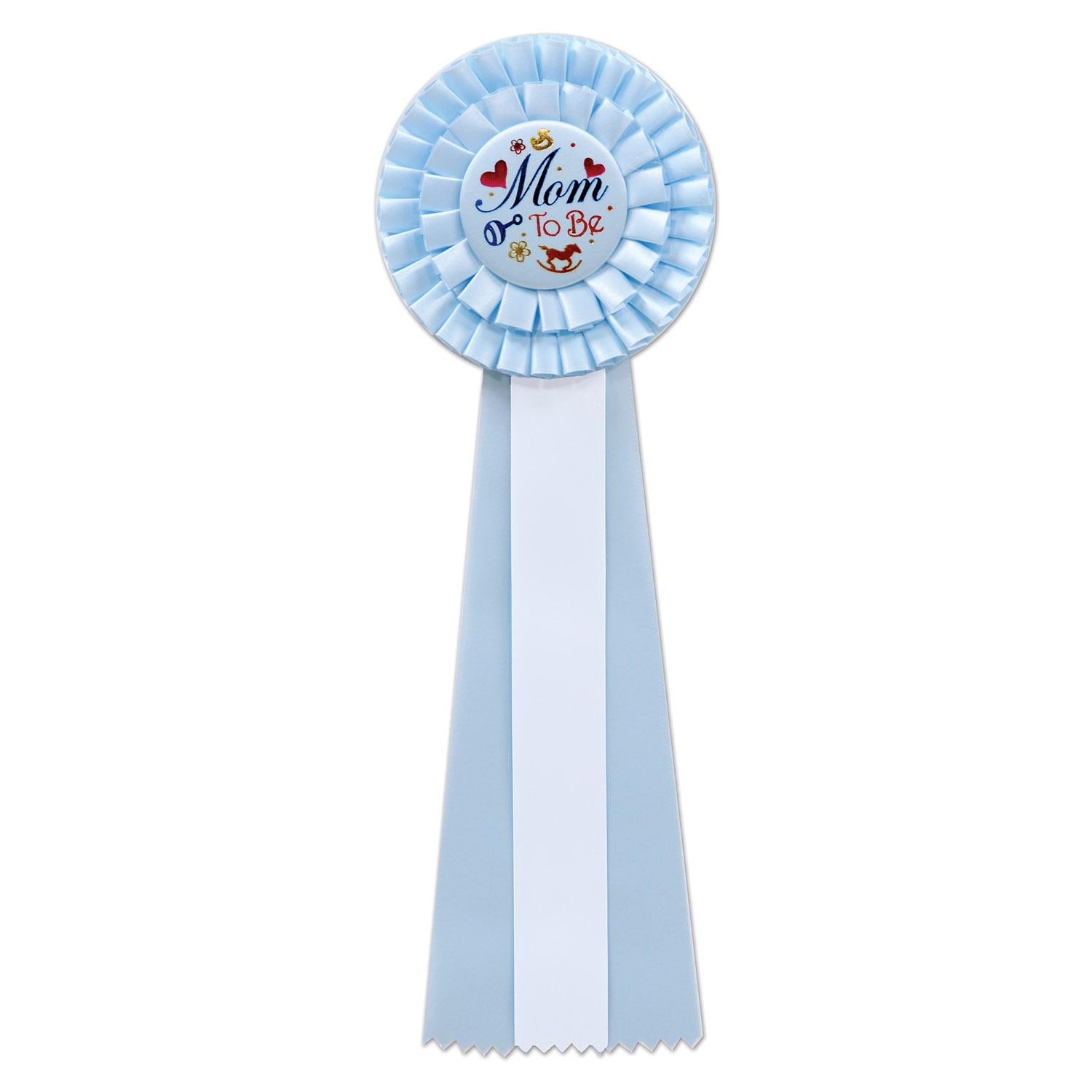 Beistle Blue Mom To Be Deluxe Rosette