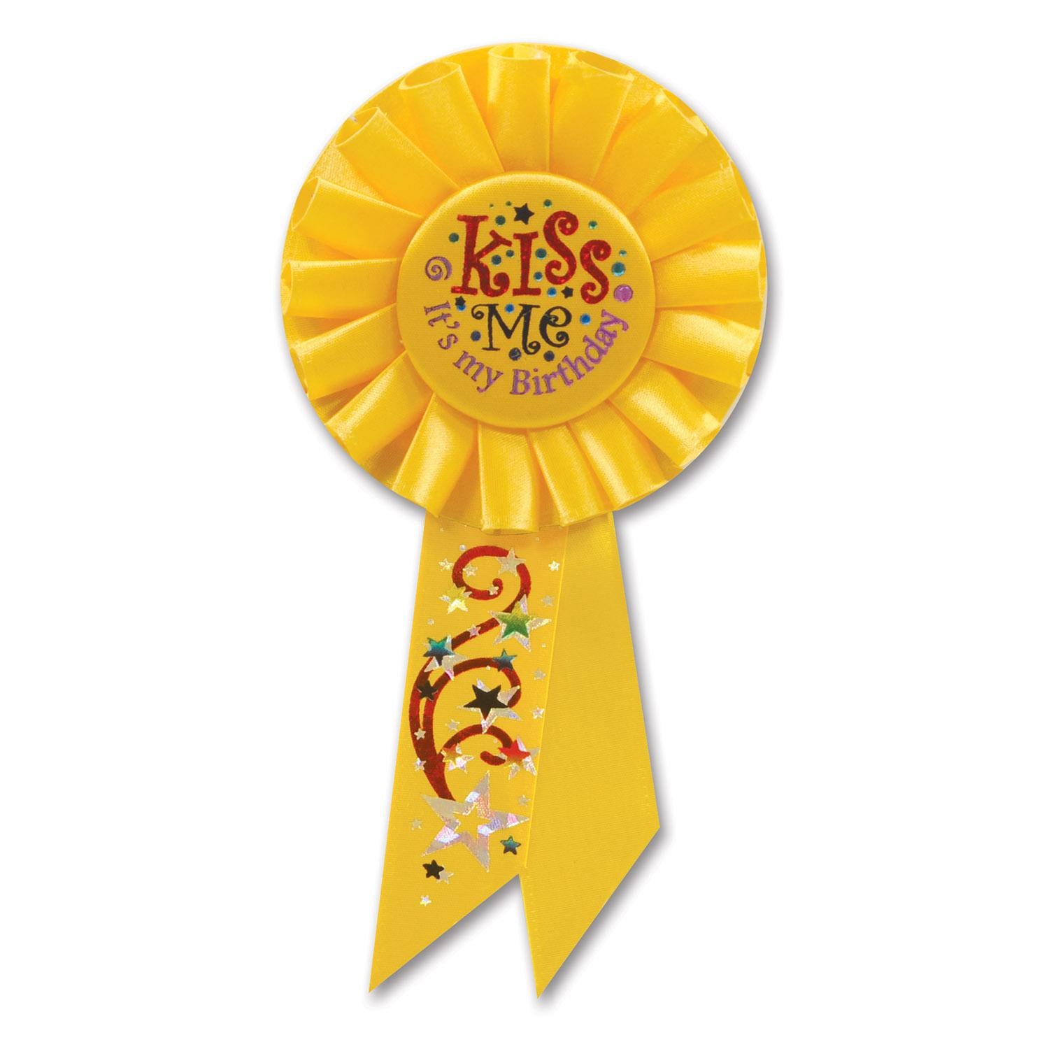 Beistle Kiss Me - It's My Birthday Rosette