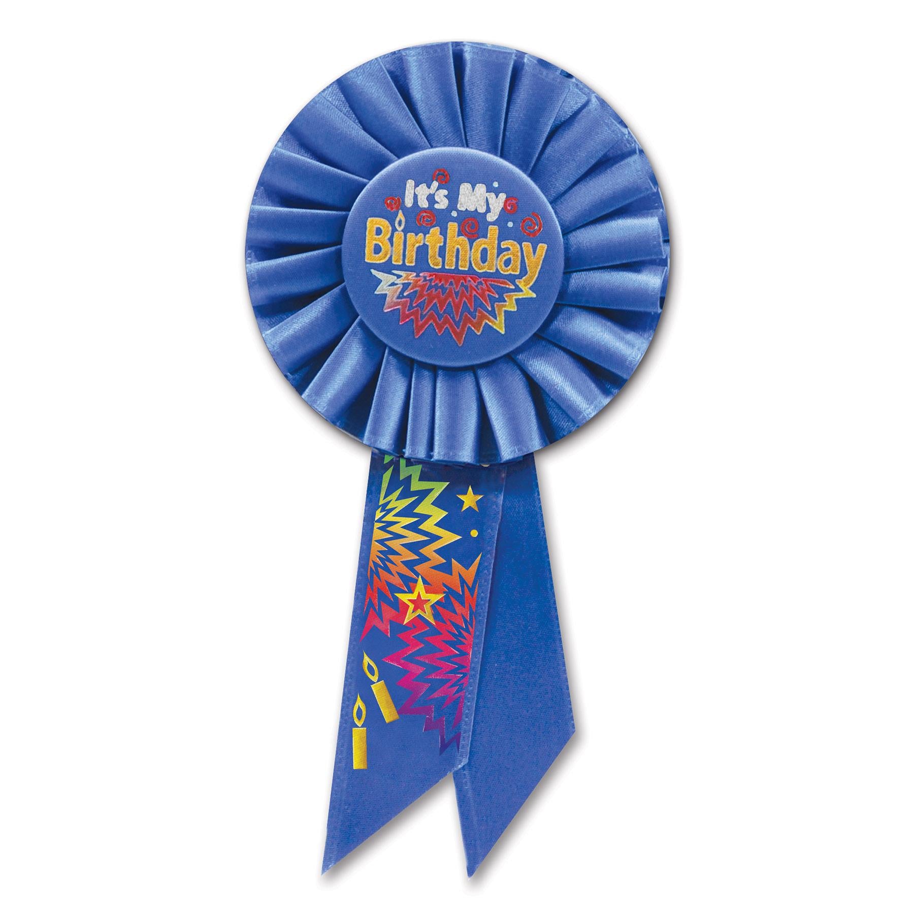 Beistle Blue It's My Birthday Rosette