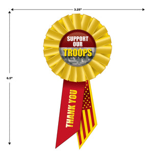 Beistle Support Our Troops Rosette (Case of 6)