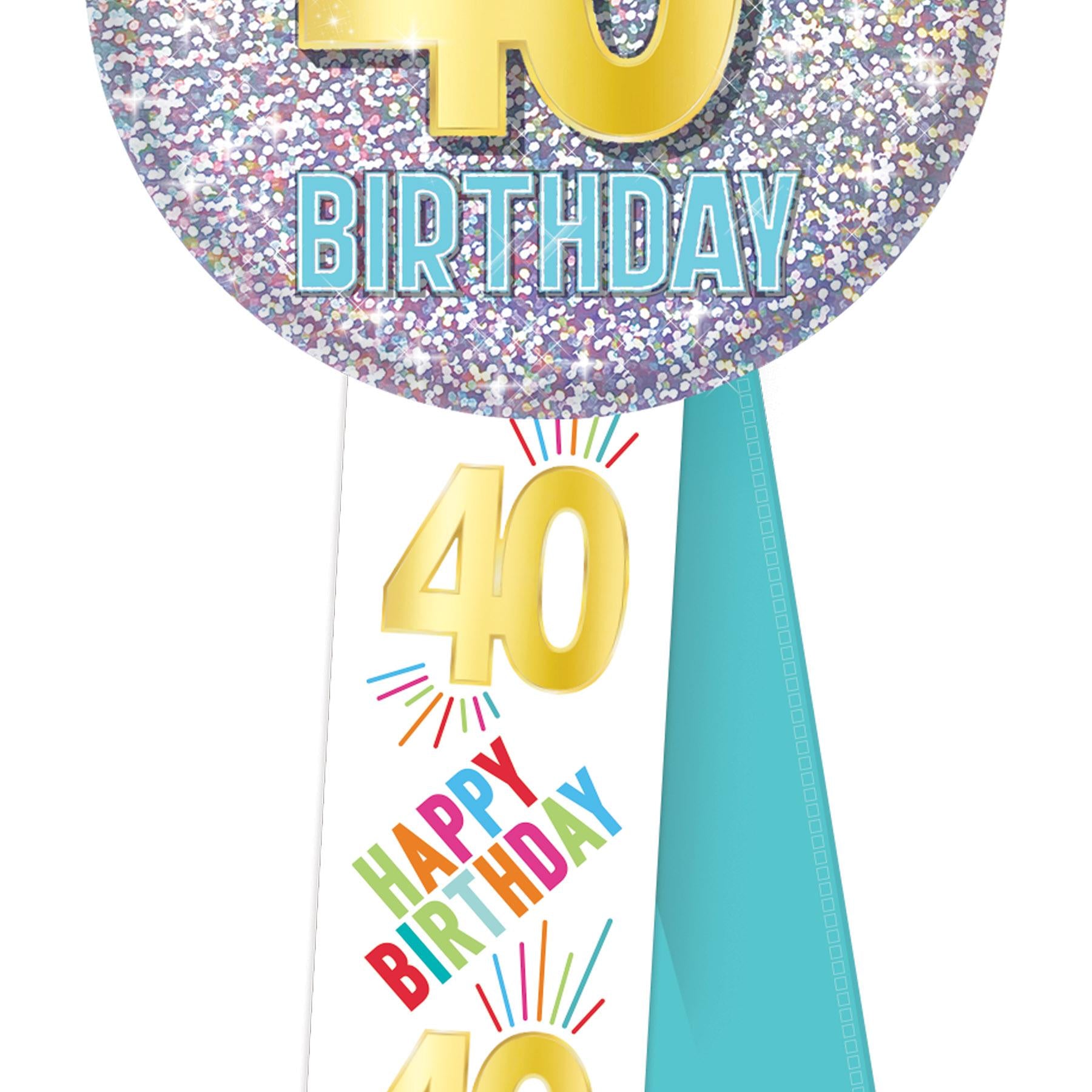 Beistle 40th Birthday Rosette (Case of 6)