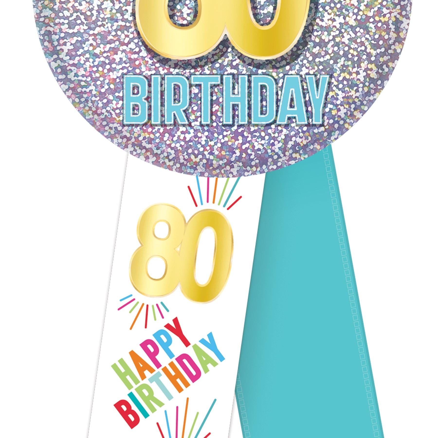 Beistle 80th Birthday Rosette (Case of 6)