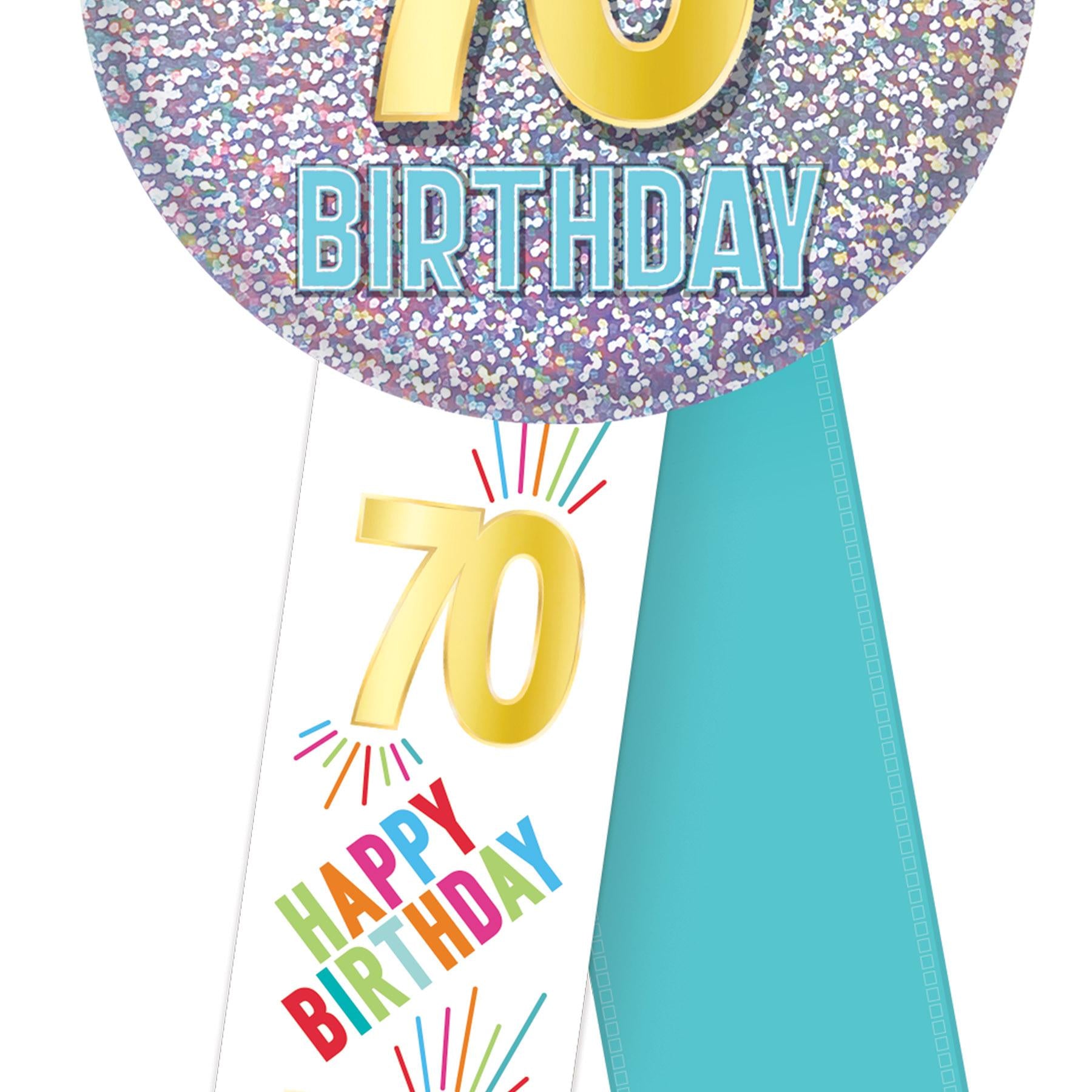 Beistle 70th Birthday Rosette (Case of 6)