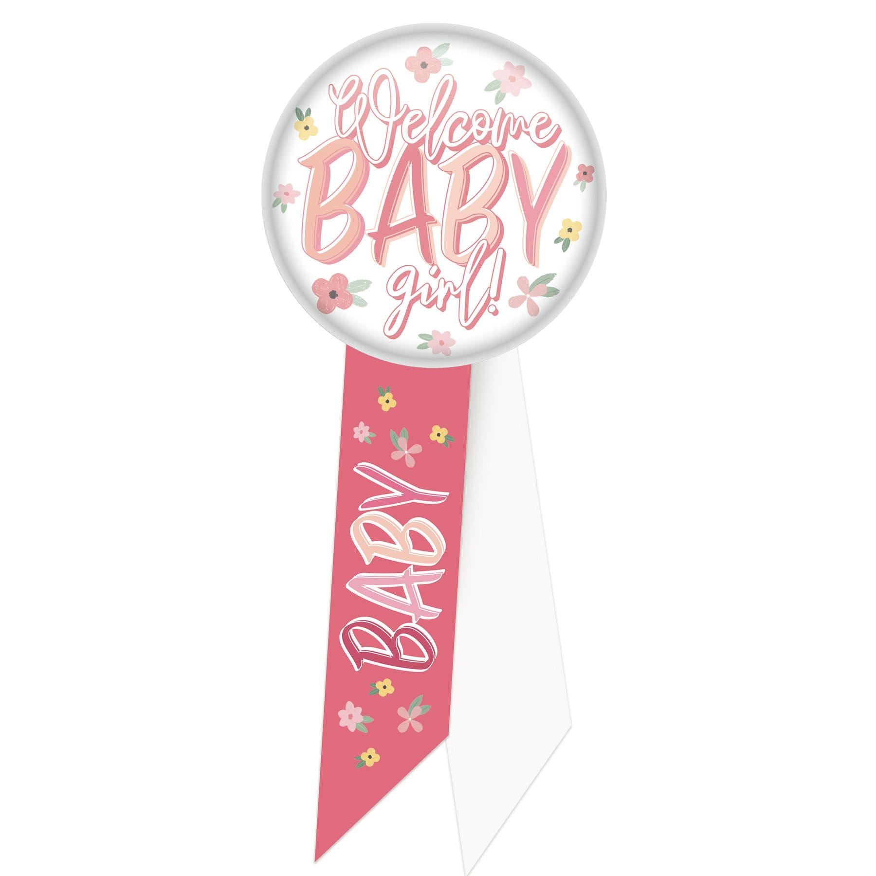 Beistle Welcome Baby Girl! Rosette (Case of 6)