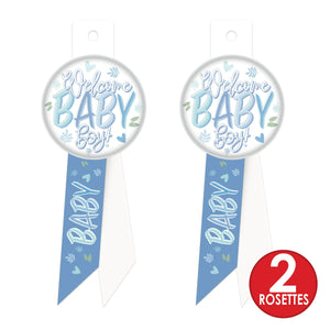 Welcome Baby Boy! Rosette (Case of 6)