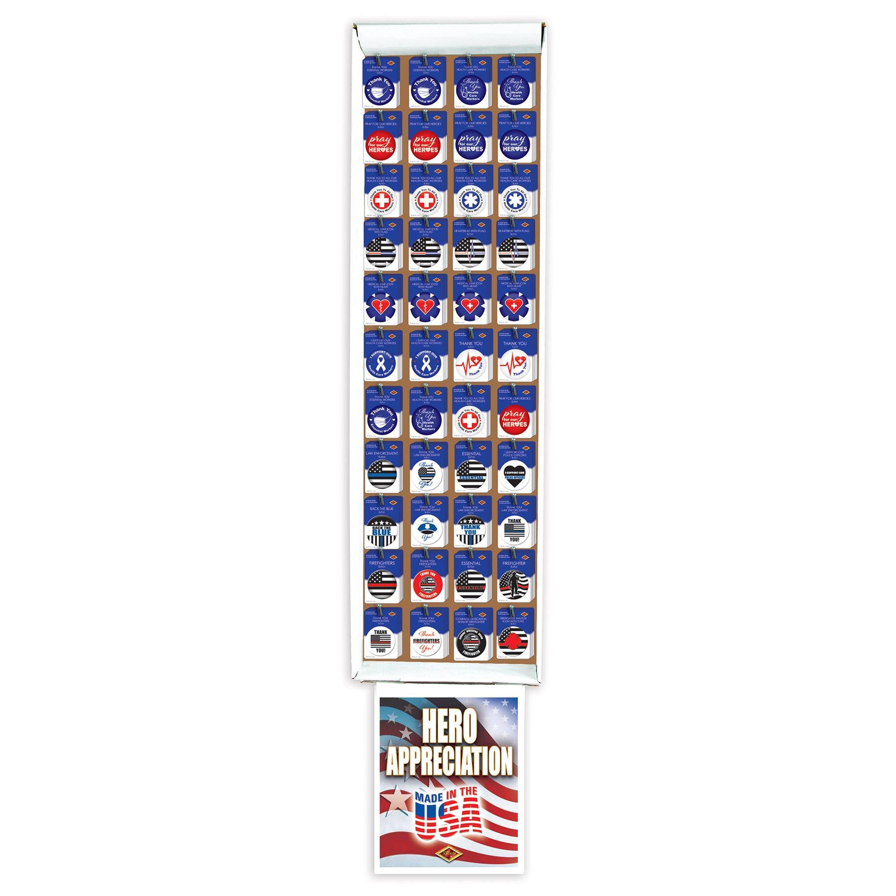 Service Hero Button 308 Piece Floor Display