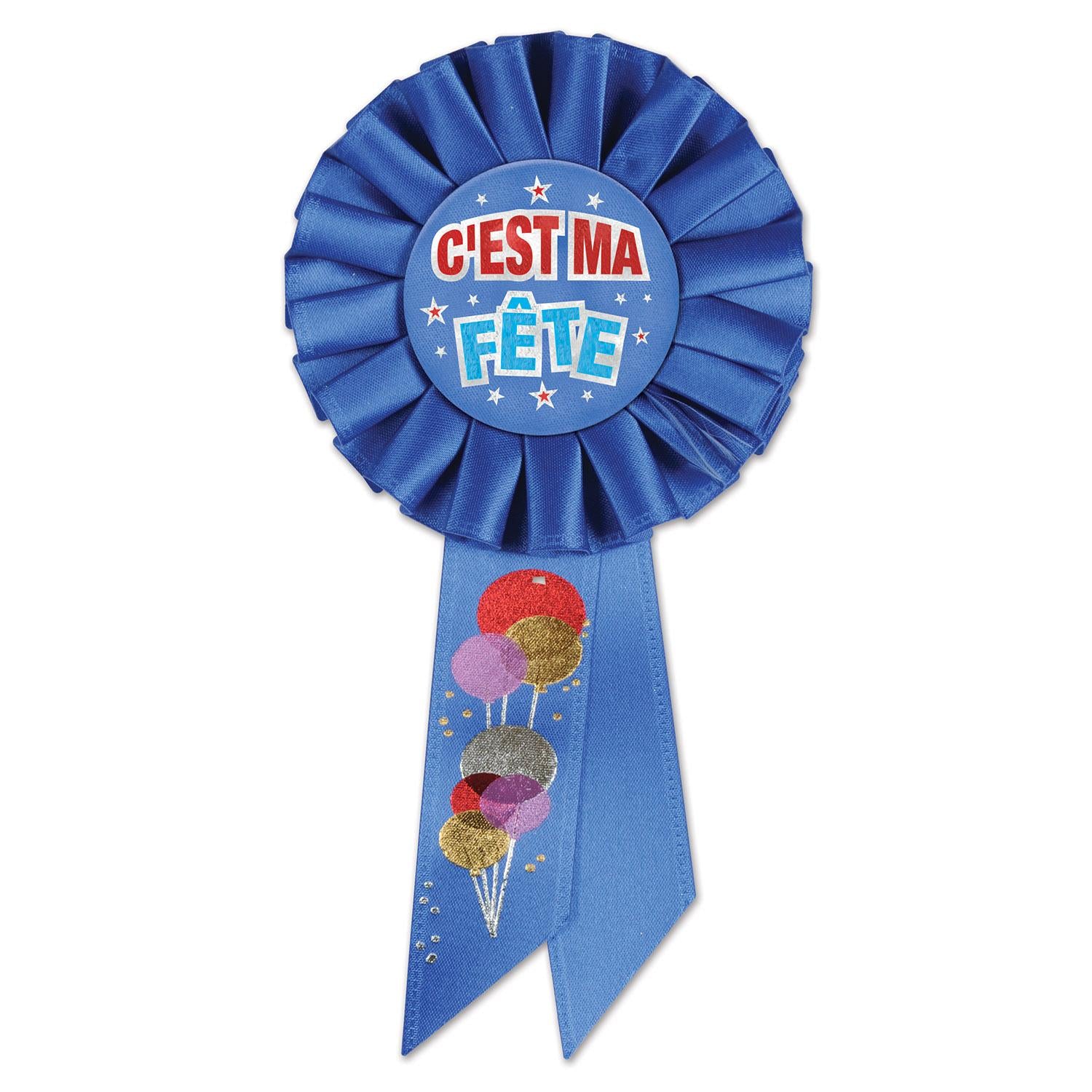 Beistle C'est Ma Fete Rosette- Blue