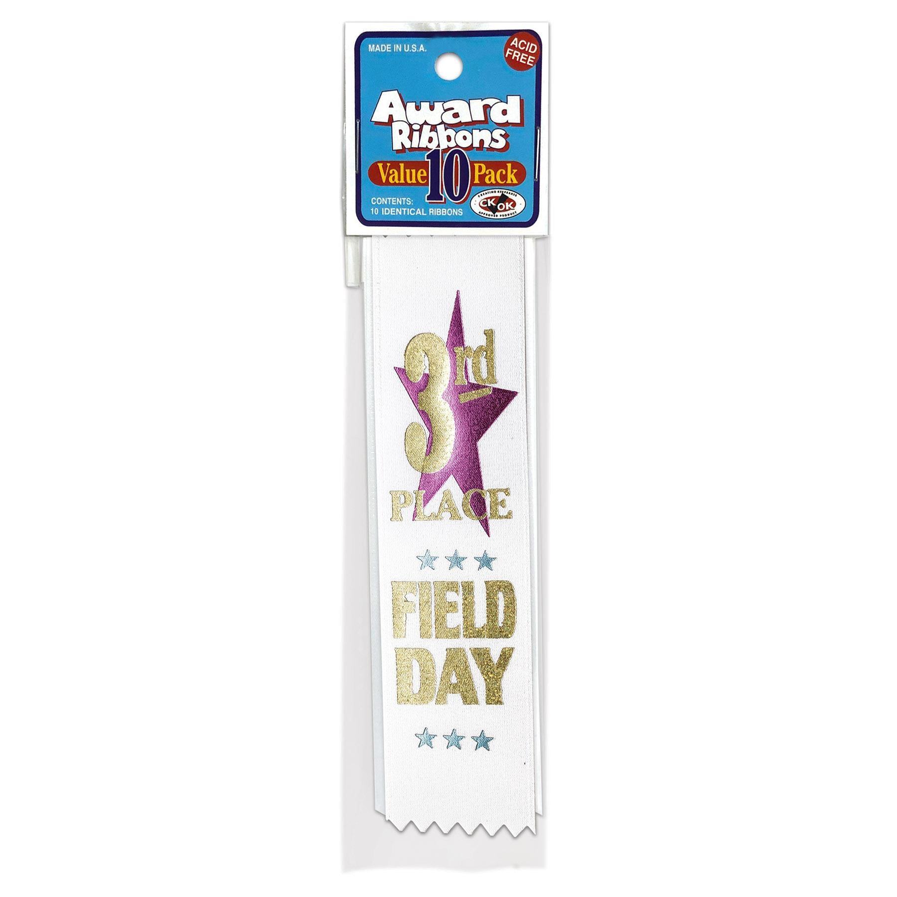 Beistle Field Day 3rd Place Value Pack Ribbons