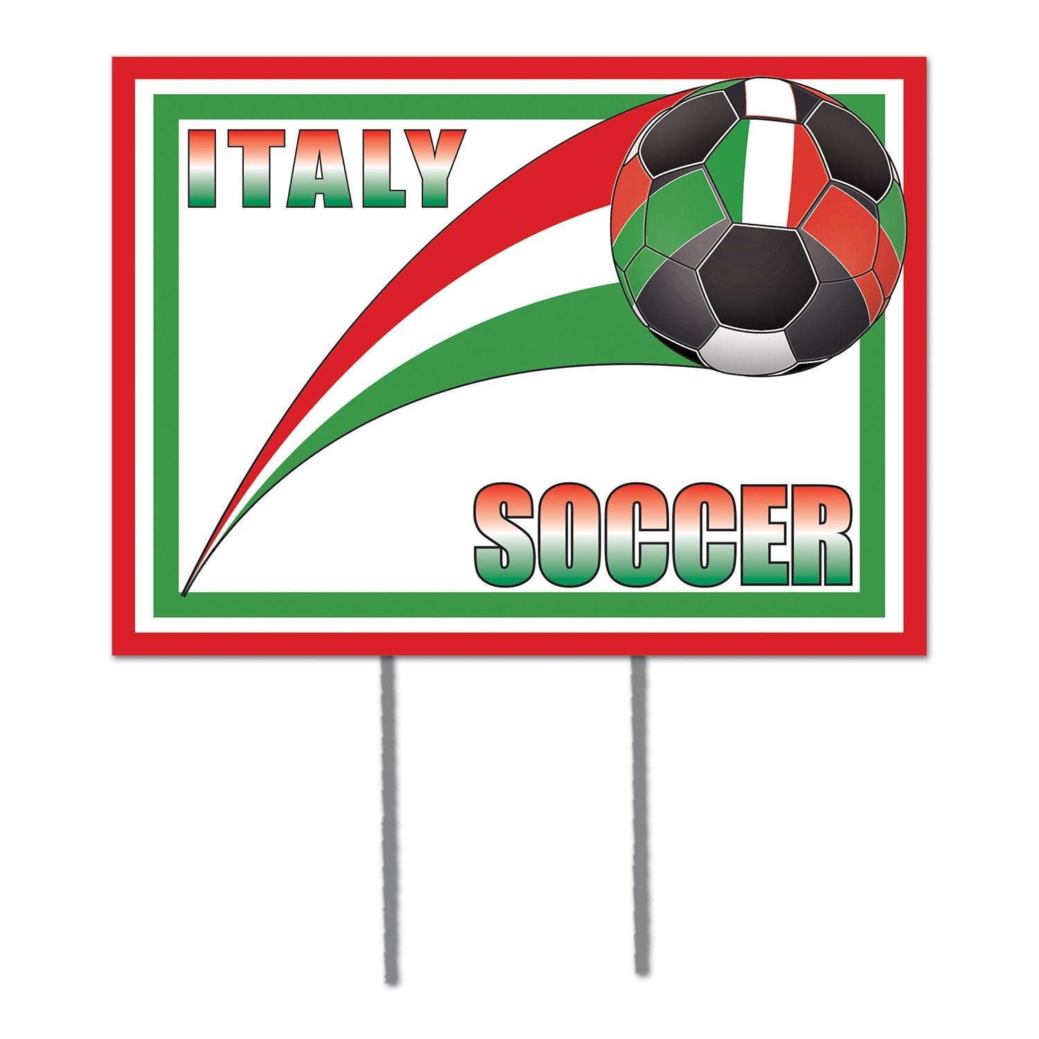 Beistle Soccer Party Plastic Yard Sign - Italy